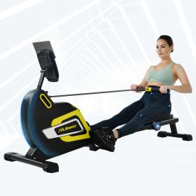 Magnetic Rowing Machine Folding Rower with 14 Level Resistance Adjustable; LCD Monitor and Tablet Holder for Foldable Rower Home Gym Cardio Workout