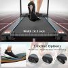 Electric Motorized Treadmill with Audio Speakers; Max. 10 MPH and Incline for Home Gym AL