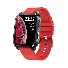 Ecg Body Temperature Heart Rate Blood Pressure  Oxygen Weather Music Sports Smartwatch (Color: Red)