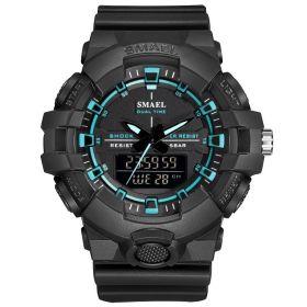 Sports Dual Display Men's Calendar Watch (Option: Black blue)